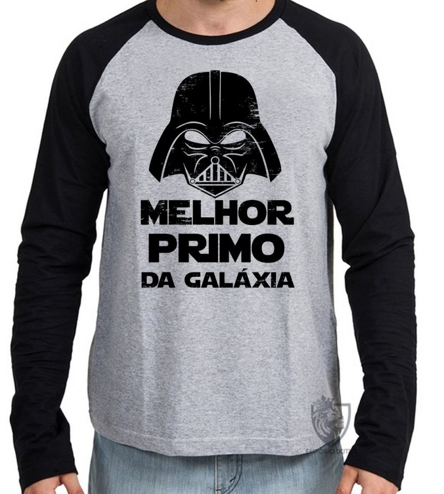 Emporio Dutra Camiseta Manga Longa Darth Vader Melhor Primo